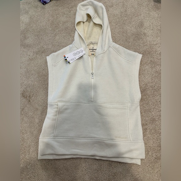 Women's Smartwool Terry SS Hoodie Sweatshirt  Color: Almond Size Medium NWT - Picture 4 of 6